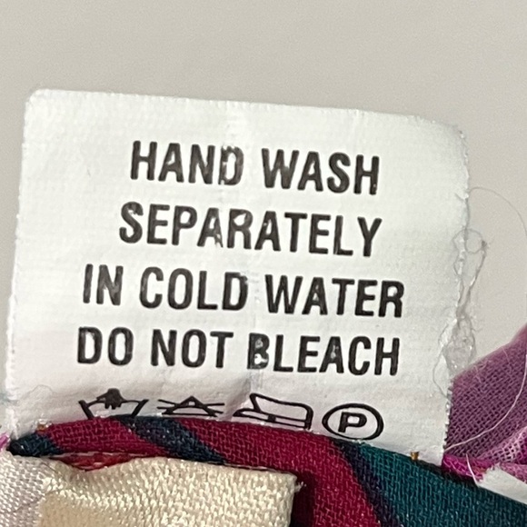 Orient Emporium Women’s Boho Floral Wrap Skirt - Pink & Teal - Size Medium - Picture 6 of 14